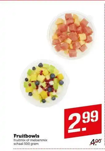 CoopCompact Fruitbowls fruitmix of meloenmix aanbieding