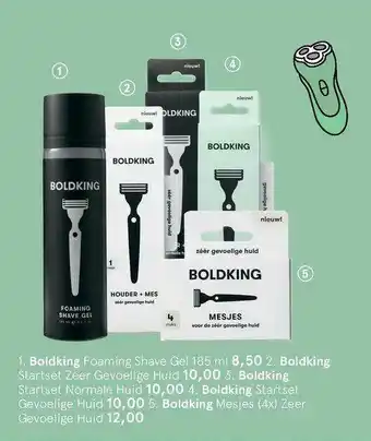 Etos Boldking foaming shave gel, boldking startset zeer gevoelige huid, boldking startset normale huid, boldking startset gevoelig aanbieding