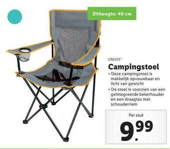 Lidl Crivit campingstoel aanbieding