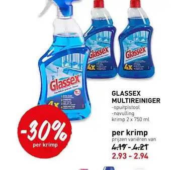 De Kweker Glassex multireiniger spuitpistool of navulling aanbieding