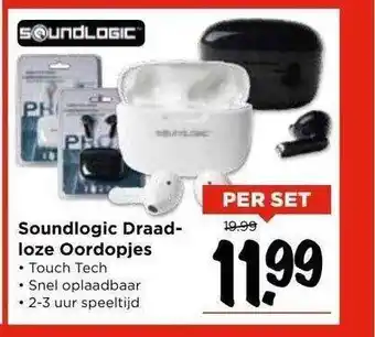 Vomar Voordeelmarkt Soundlogic draadloze oordopjes aanbieding