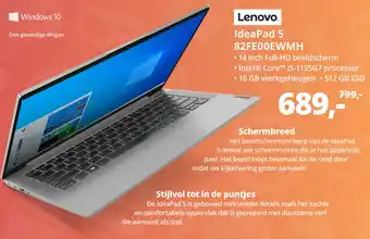 Paradigit Lenovo ideapad 5 82fe00ewmh aanbieding