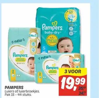 Dekamarkt Pampers luiers of luierbroekjes aanbieding