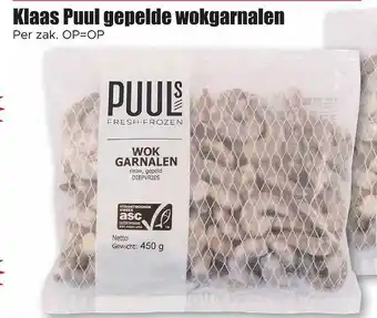 Dirk Klaas puul gepelde wokgarnalen aanbieding