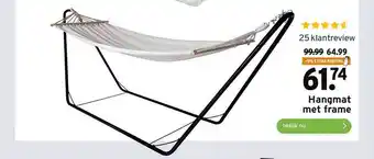GAMMA Hangmat met frame aanbieding