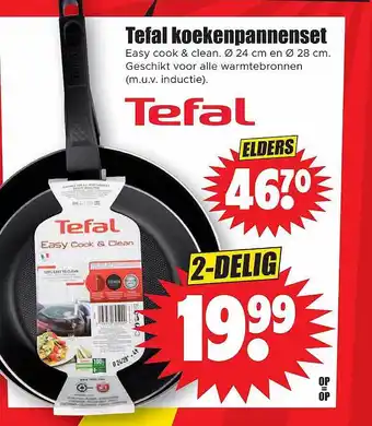 Dirk Tefal koekenpannenset aanbieding