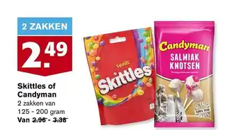 Hoogvliet Skittles of candyman aanbieding