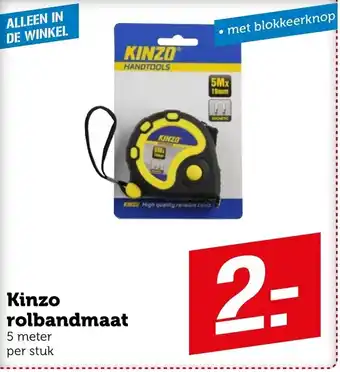 Coop Kinzo rolbandmaat aanbieding