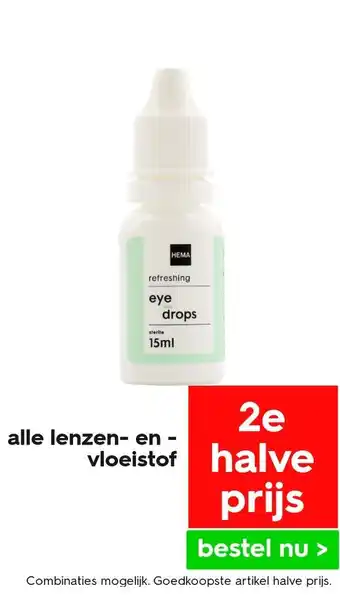 HEMA Alle lenzen- en -vloeistof aanbieding