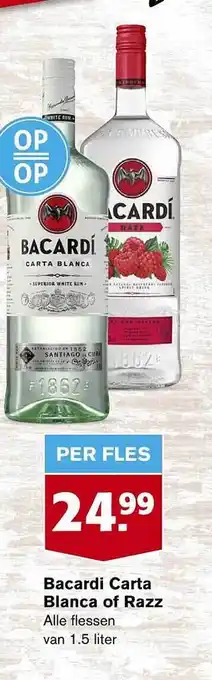 Hoogvliet Bacardi carta blanca of razz aanbieding