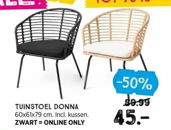 Xenos Tuinstoel Donna 60x61x79 cm aanbieding