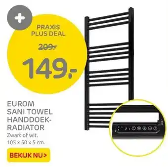 Praxis Eurom sani towel handdoekradiator aanbieding