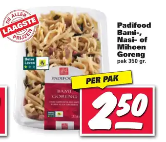 Nettorama Padifood Bami-, Nasi- of Mihoen Goreng 350gr aanbieding