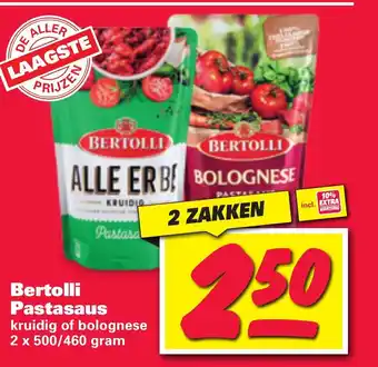 Nettorama Bertolli Pastasaus 2 x 500/460g aanbieding