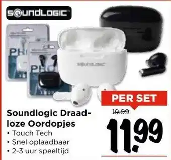 Vomar Voordeelmarkt Soundlogic draadloze oordopjes aanbieding