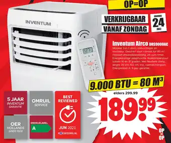 Dirk Inventum airco drs9000ac aanbieding