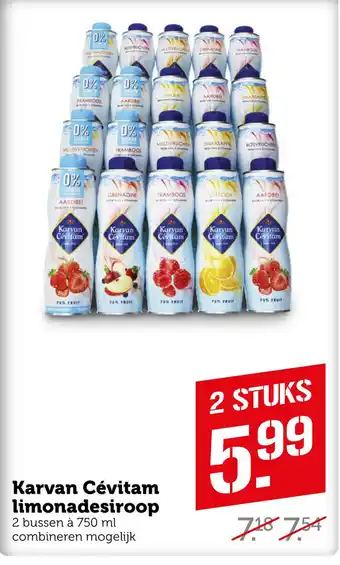 Coop Karvan cévitam limonadesiroop aanbieding