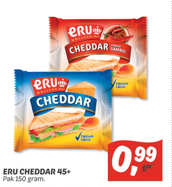Dekamarkt Eru cheddar 45+ aanbieding