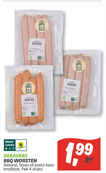 Dekamarkt Dekavers bbq worsten aanbieding