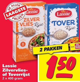 Nettorama Lassie zilvervlies- of toverrijst aanbieding