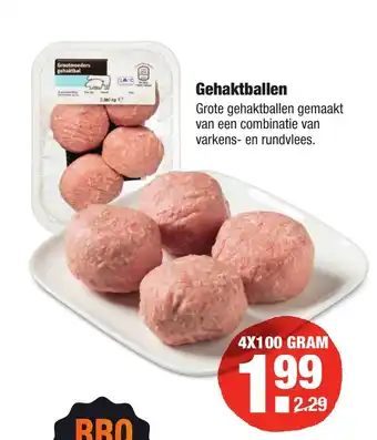 ALDI Gehaktballen 4*100 gr aanbieding