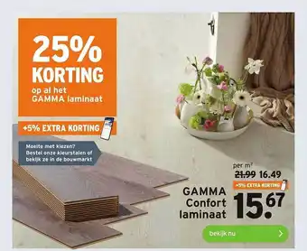 GAMMA Gamma confort laminaat 25% korting aanbieding