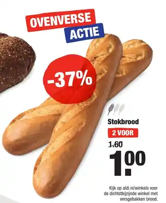 ALDI Stokbrood 2 st aanbieding