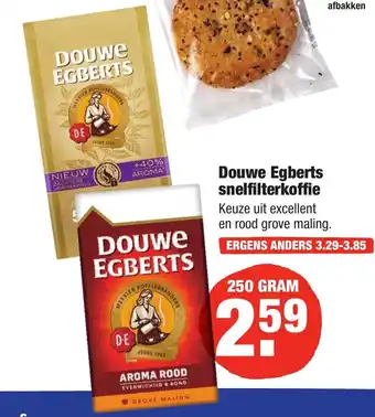 ALDI Douwe Egberts snelfilterkoffie 250 gr aanbieding