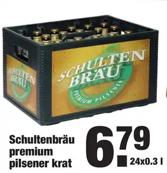 ALDI Schultenbrau premium pilsener krat 24*300 ml aanbieding