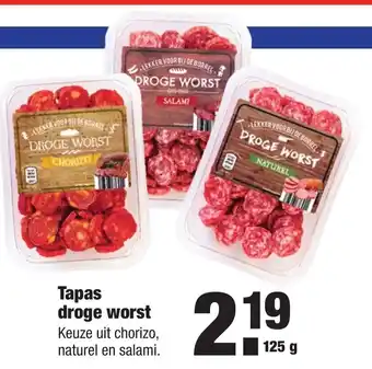 ALDI Tapas droge worst 125 gr aanbieding