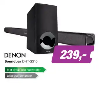 EP DENON soundbar  DHT-S316 aanbieding