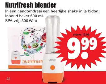 Dirk Nutrifresh blender 600ml aanbieding