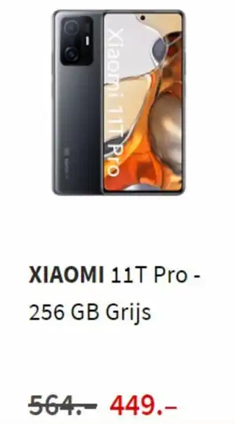 MediaMarkt Xiaomi 11T Pro 256 GB Grijs aanbieding