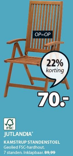 Jysk Kamstrup standenstoel aanbieding