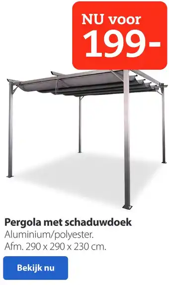 Pets Place Pergola met schaduwdoek aanbieding