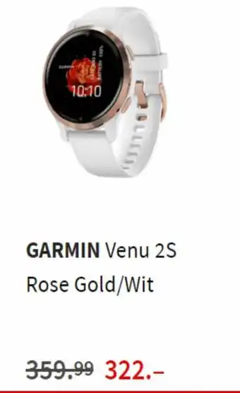 MediaMarkt Garmin venu 2s rose gold/wit aanbieding