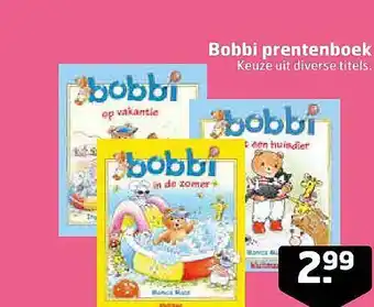 Trekpleister Bobbi prentenboek aanbieding