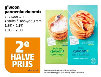 Poiesz G'woon pannenkoekenmix aanbieding