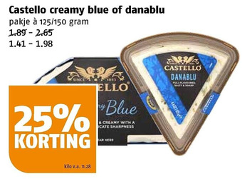 Poiesz Castello creamy blue of danablu aanbieding