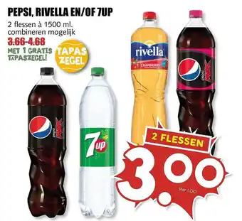 MCD Supermarkt Pepsi, rivella en-of 7up aanbieding