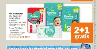 Albert Heijn Alle Pampers 3 pakken a 48 stuks aanbieding