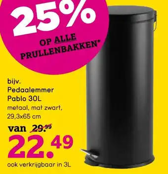 Leen Bakker Pedaalemmer Pablo 30L aanbieding