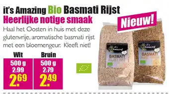 Gezond & Wel it's Amazing Bio Basmati Rijst 500g aanbieding