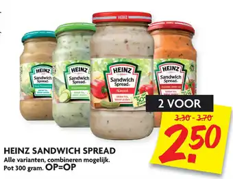 Dekamarkt Heinz sandwich spread 300gram aanbieding