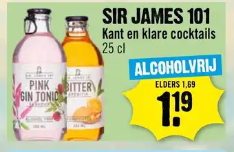 Dirck 3 Sir James 101 Kant en Klare cocktails 25 cl aanbieding