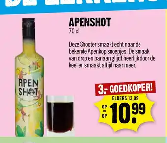 Dirck 3 Apenshot 70 cl aanbieding