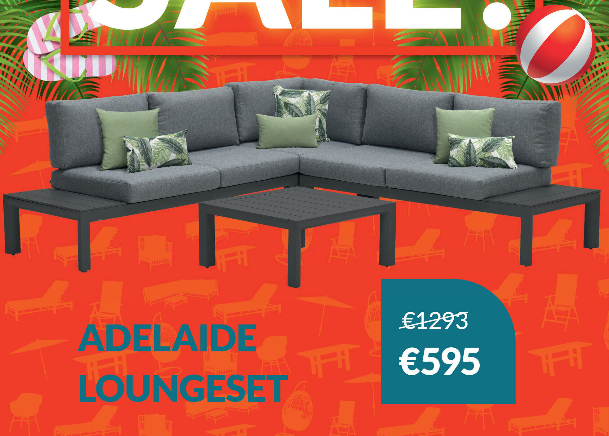 Adelaide Loungeset aanbieding bij Van der Garde tuinmeubelen