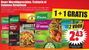 Dirk Knorr Wereldgerechten, trattoria of conimex streetfood 1+1 aanbieding