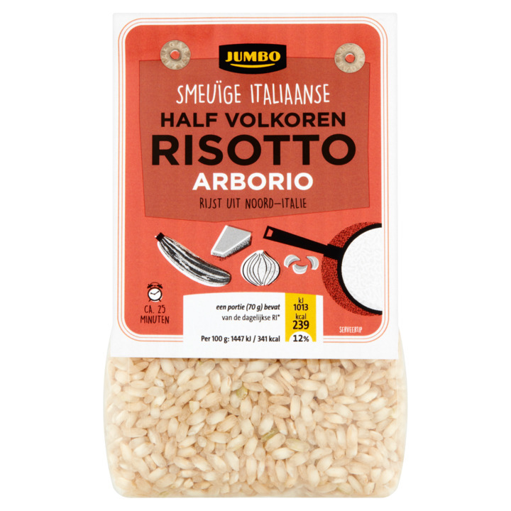 Jumbo half volkoren risotto arborio 250g aanbieding bij Jumbo