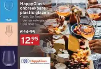 Heuts Happyglass onbreekbare plastic glazen aanbieding